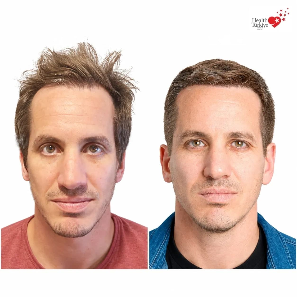 Before and after hair transplantation